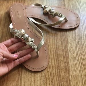 Coach leather sandals/ flip flops